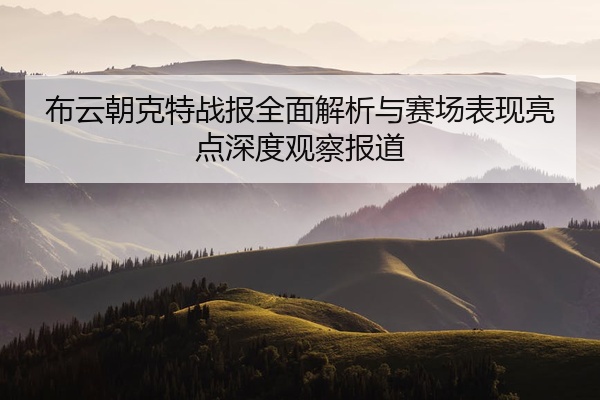 布云朝克特战报全面解析与赛场表现亮点深度观察报道